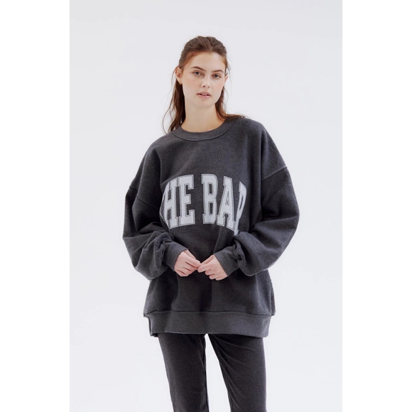 Women's The Bar Sweatshirt L Gray Varsity - Picture 8 of 8